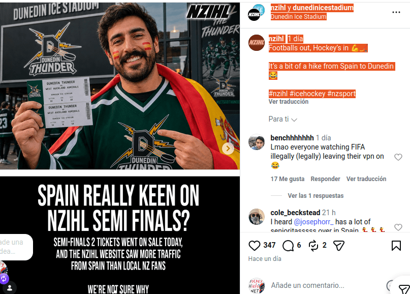 Imagen destacada: «Invasión española» en el hockey de Nueva Zelanda: la liga se sorprende por el desmesurado interés desde España por acudir a sus semifinales