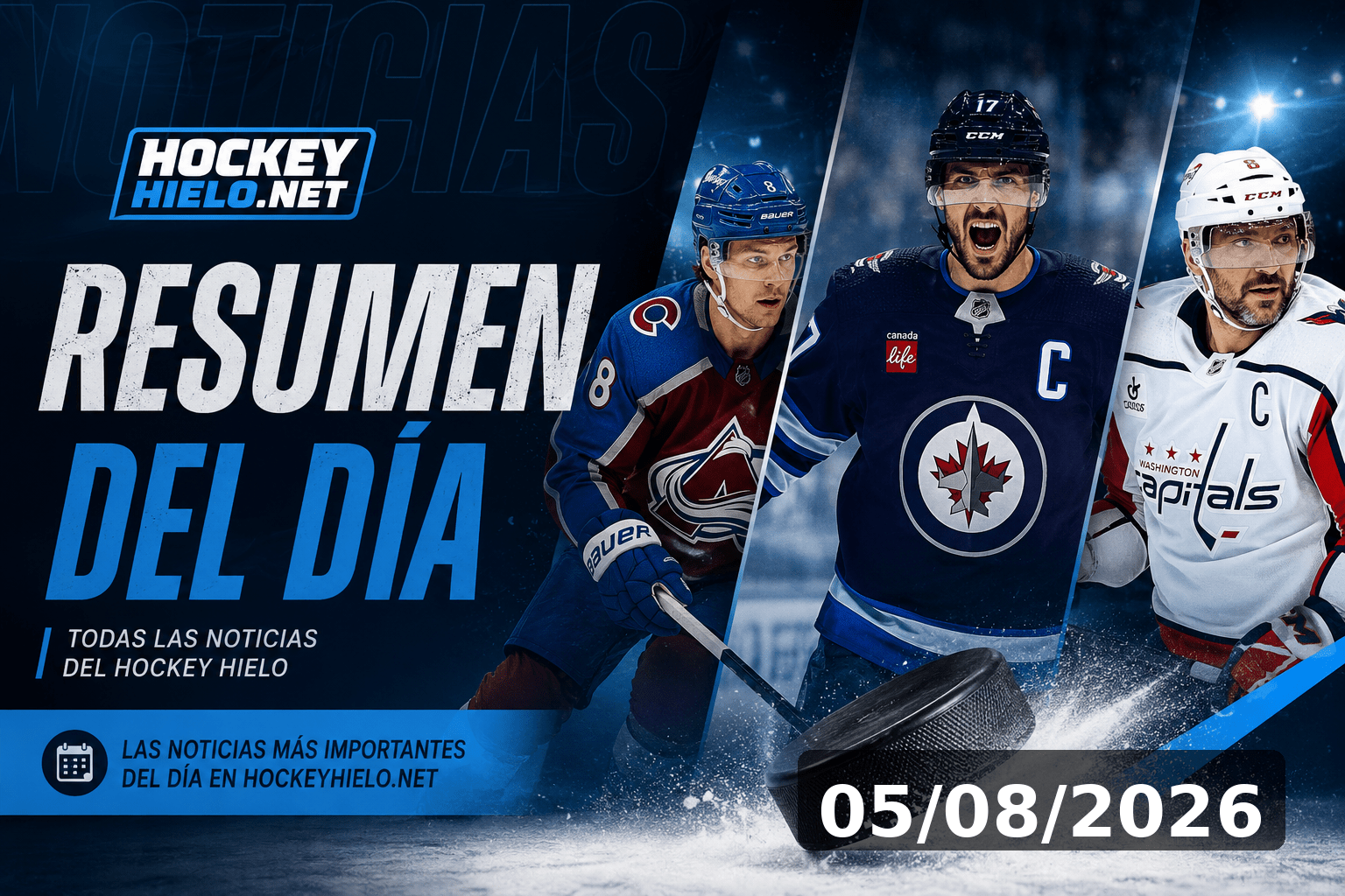 Imagen destacada: Resumen diario de hockey hielo internacional - 2026-08-05